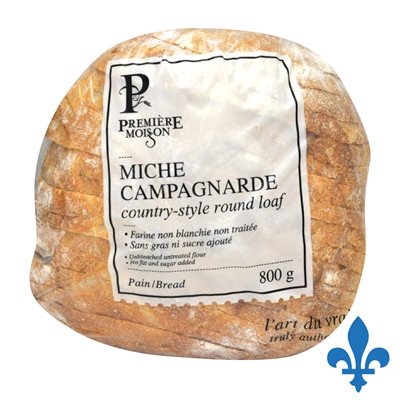 Miche campagnarde tranchée 800gr