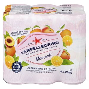 Boisson aromatisées clémentine et pêche 6x330ml