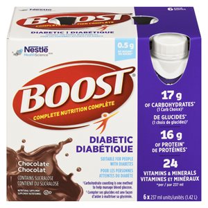 Supplément nutritionnel chocolat diabétique 6x237ml