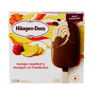 Barre crème glacée mangue et framboise 3x72ml