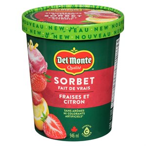 Sorbet fraises citron 946ml