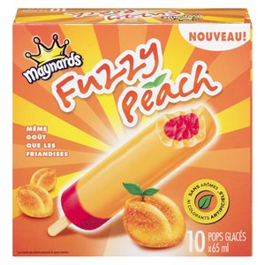 Pops glacés fuzzy peach 10x65ml