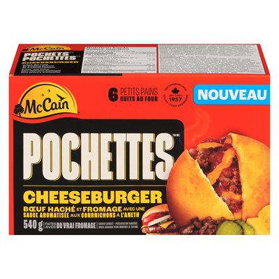 Pizza pochettes cheeseburger 540gr