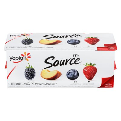Yogourt bleuet / fraise / mûre / nectarine 0% 16x100gr