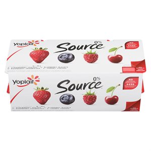 Yogourt fraise / framboise / bleuet / cerise 0% 16x90gr
