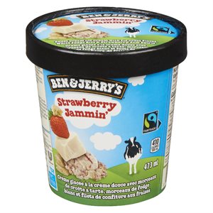 Crème glacée fraise jammin 473ml