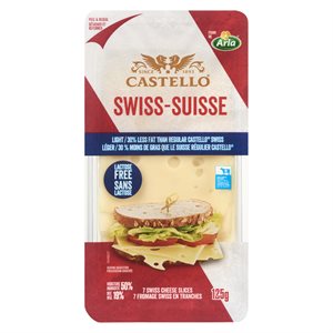 Fromage suisse léger tranché sans lactose 125gr