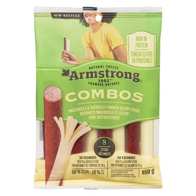 Combo bâtonnets mozzarella / salami 180gr