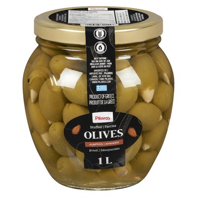 Olives vertes farcies aux amandes 1lt
