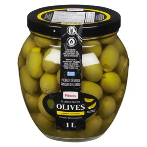Olives vertes farcies citron dénoy. 1lt