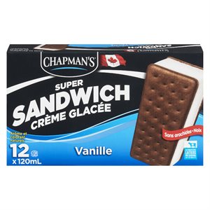 Sandwich crème glacée vanille 12x120ml