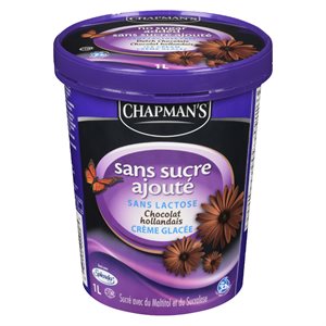 Crème glacée chocolat hollandais sans lactose 1lt