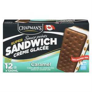 Sandwich crème glacée vanille / caramel 12x120ml