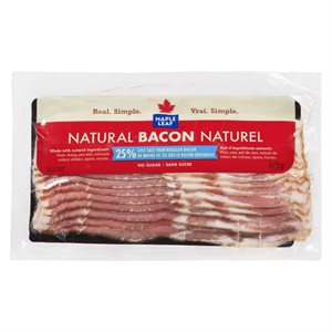 Bacon 25% moins sel 375gr