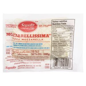 Fromage mozzarellissima 15% 340gr
