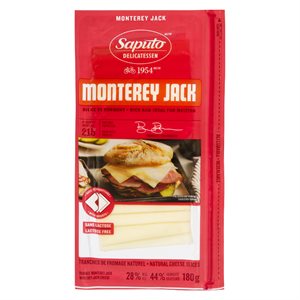 Fromage monterey jack tranché sans lactose 180gr