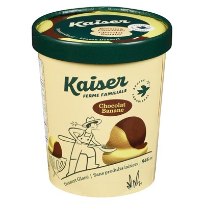 Dessert glacé chocolat-banane 946ml