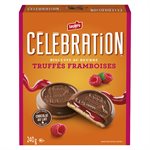 Biscuits chocolat lait truffés framboise 240gr