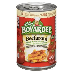 Pâtes beefaroni sauce tomate 425gr