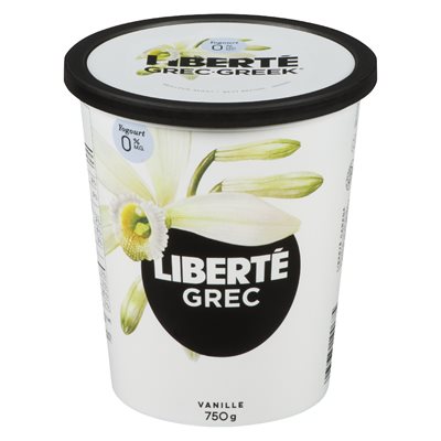 Yogourt vanille 0% 750gr