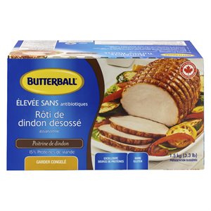 Poitrine dinde désossée surgelée 1.5kg