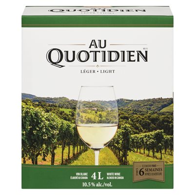 Vin blanc 10.5% DL 4lt