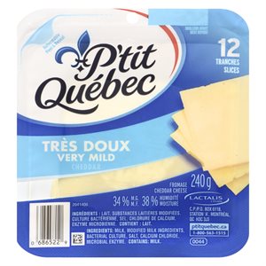 Fromage cheddar blanc 12 tranches 240gr
