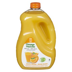 Jus délice orange sans pulpe 2.5 lt