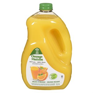 Jus délice d'orange avec pulpe 2.5 lt