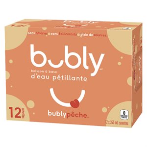 Eau pétillante pêche 12x355ml