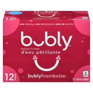 Eau pétillante framboise 12x355ml