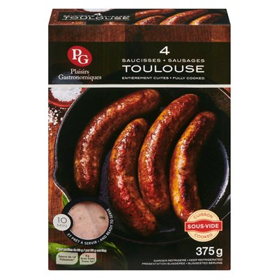 Saucisses toulouse cuite 375gr