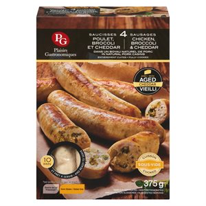 Saucisses poulet / brocoli / cheddar 375gr