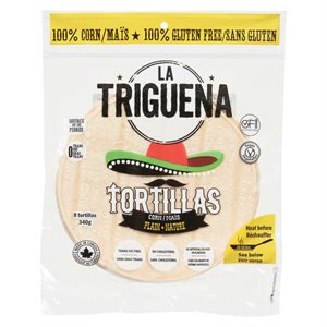 Tortillas mais nature 8" 340gr