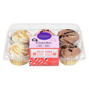 Cupcakes variés surgelés 6un 390gr