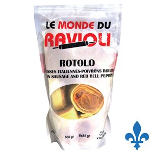 Rotolo saucisses italiennes & poivrons rouges surgelé 680gr