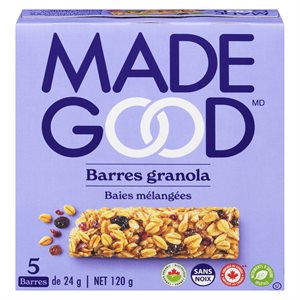 Barres granola baies mélangées 5un 120gr