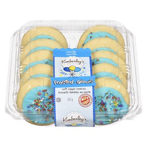 Biscuits vanille glacés bleus 383gr