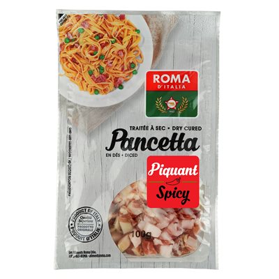Pancetta épicée cubes 100gr