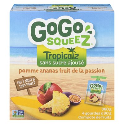 Gogo Squeez Tropical pomme ananas-fruit passion 360gr