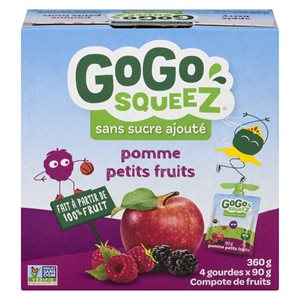 Compote pomme & petits fruits 360gr