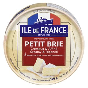 Fromage petit brie crémeux français 125gr